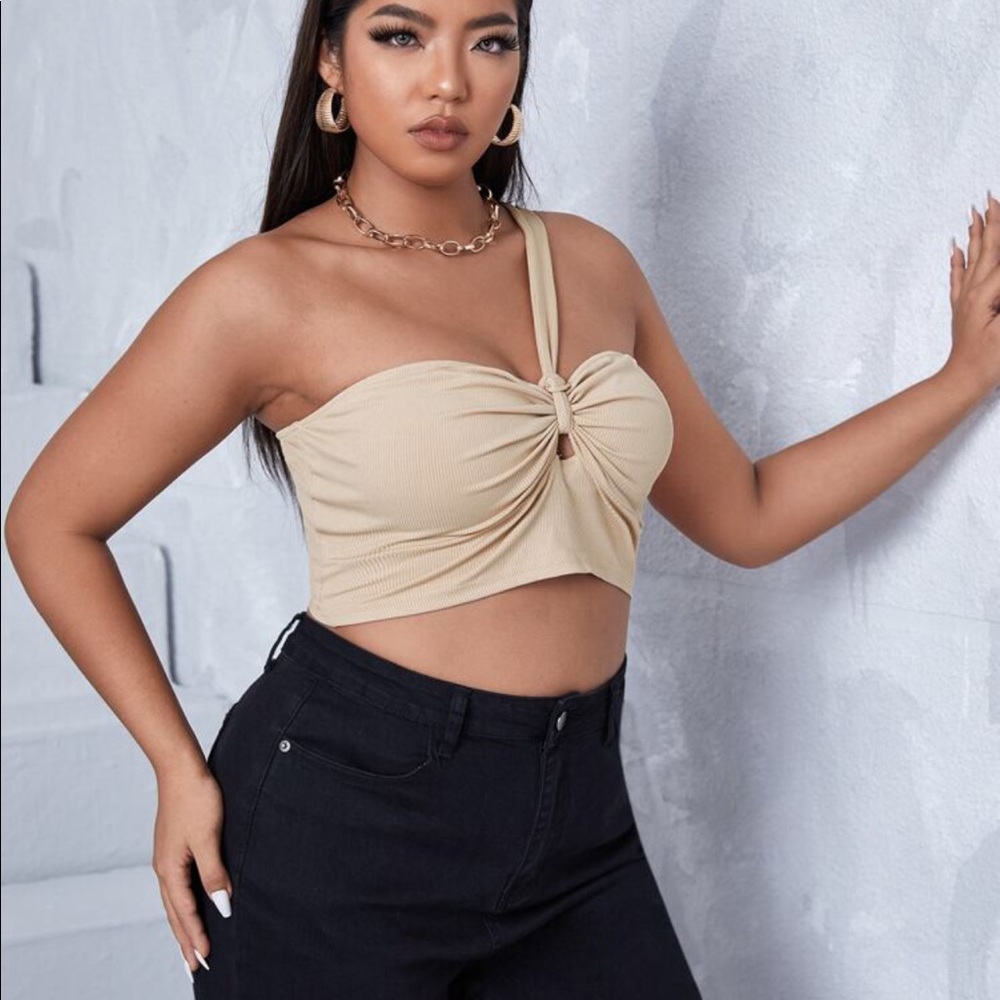 Tan Crop Top View 3